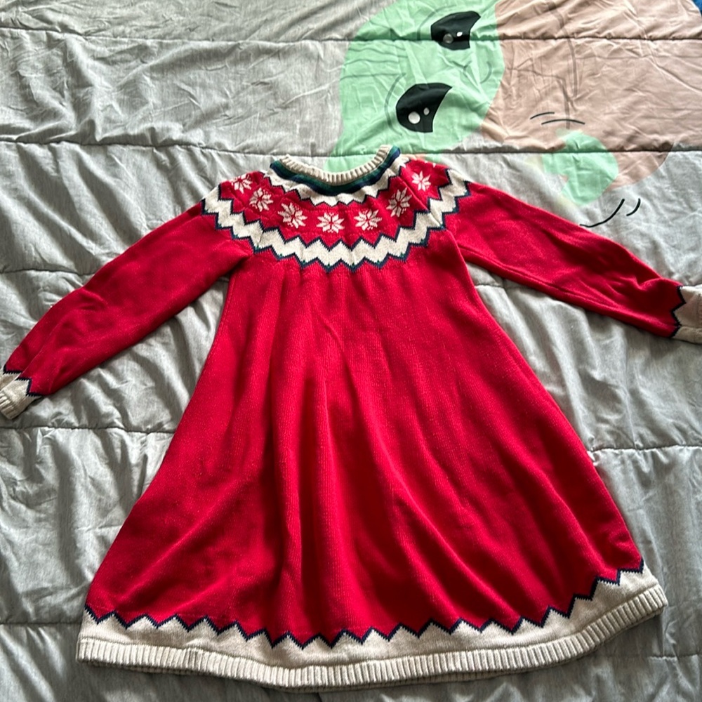 Hanna Andersson Nordic holiday sweater dress